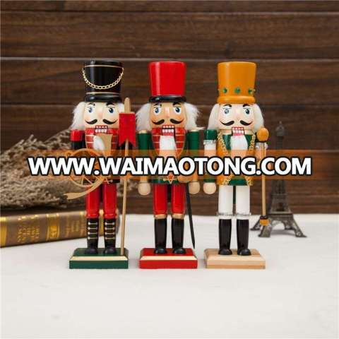 2017 wholesale popular christmas ornament Wooden nutcrackers for sale